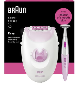 Epilateur électrique Silk-épil SE3 3-202 - Braun - Blanc