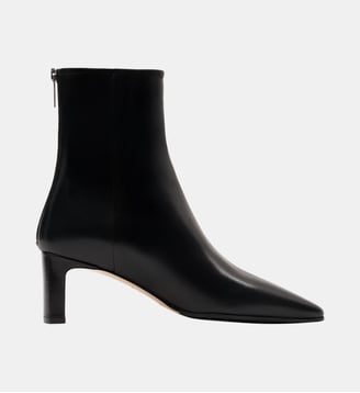 Nora - Bottines En Cuir Veau Lisse Noir - Parallèle - Noir