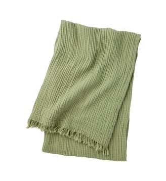 Plaid en gaze de coton - Desforges - Kaki