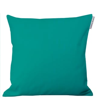 Housse de coussin pur coton - Garnier Thiebaut - Bleu paon