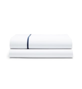 Drap plat en percale de coton - Ralph Lauren Home - Navy