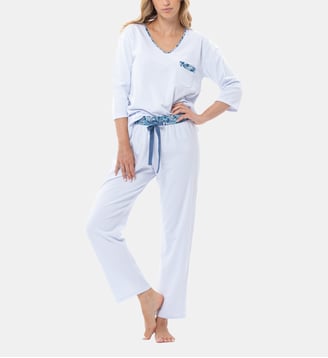 Pyjama en coton GARDEN 202 - Lingerie Le Chat - Multicolore