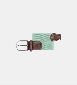 Ceinture tressée élastique unie - Billybelt - Vert aqua