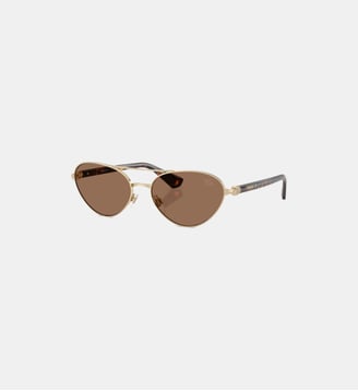 Lunettes de soleil Irrégulier BE3165 - Burberry - Doré clair