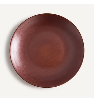 Lot de 4 assiettes plates grès émaillé - AM.PM - Rouge