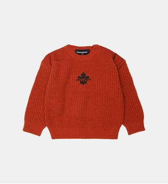 Pull ras du cou avec logo - Dsquared2 - Orange brûlé