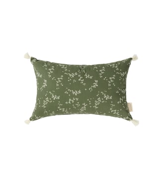 Coussin à pompons Stories - Nobodinoz - Vert