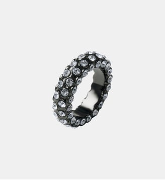 Bague en forme de tube avec cristaux - Aristocrazy - Argenté