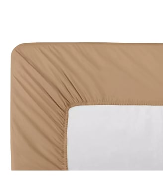 Drap housse b40 percale de coton - Garnier Thiebaut - Caramel