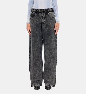 Pantalon de survêtement effet denim - Diesel - Gris foncé