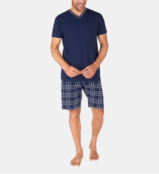 Pyjashort en jersey de coton léger - Lewis - Arthur - Bleu