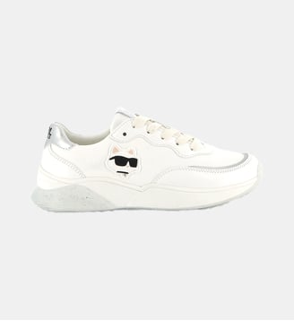 Baskets à lacets avec badge - Karl Lagerfeld Kids - Blanc