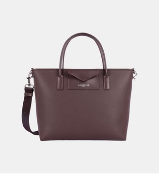 Sac cabas main Maya Double KBA - Lancaster - Bordeaux foncé