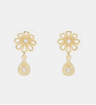 Boucles d'oreilles fleur fil d'or - Les Néréides - Jaune
