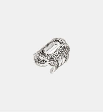 Bague large ajustable   - Noor - Satellite - Argenté