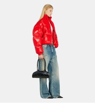 Doudoune en ripstop avec col en maille Diesel