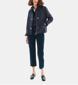 Trench goeland - Motif uni - Coton - Caroll - Bleu marine