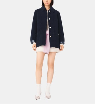 Faux shearling reversible - Maje - Marine