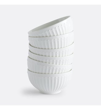 Lot de 6 bols en porcelaine - La Redoute Interieurs - Blanc