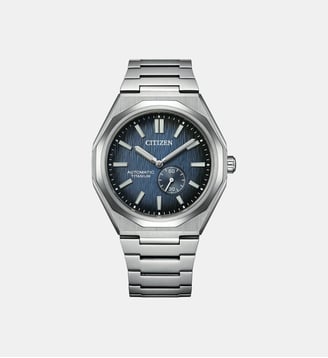 Montre automatique Super titanium Bleu foncé NK5020-58M - Citizen - Argenté