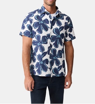 Chemise à manches courtes en cotton Hamilton Bay - Rodd & Gunn - Encre