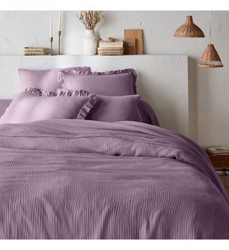Housse de couette unie en gaze de coton La Redoute Interieurs