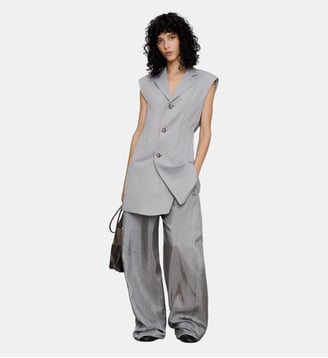 Robe courte tailleur avec taille ajustée - Adolfo Dominguez - Gris