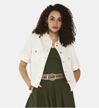 Chemise En Jean À Manches Courtes Diego - Maison 123 - Crème