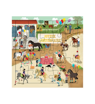 Carte Puzzle Equitation - Cartesdart - Multicolore