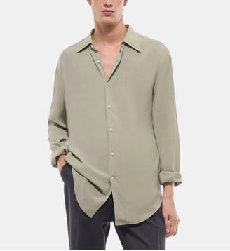 Chemise col hirondelle en viscose - Fursac - Sauge