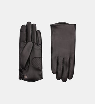 Gants Ruba Mobilité Homme Cuir Doublés Soie - Agnelle - Noir