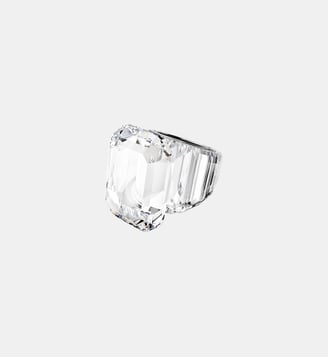 Bague cocktail Lucent, Blanche - Swarovski - Silver
