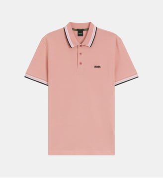 Polo Paddy en piqué de coton  - BOSS - Rose clair