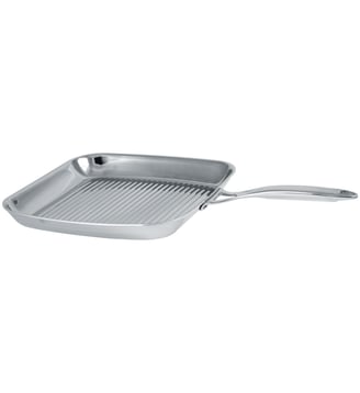 Gril carré inox 30 cm - Cristel - Argenté brillant