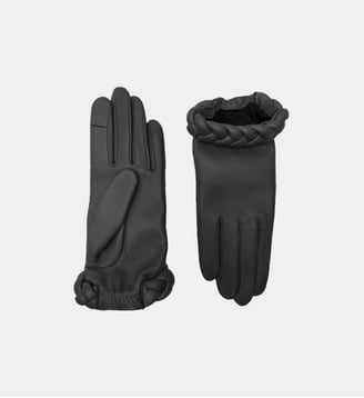 Gants Lula Femme Cuir Doublés Soie - Agnelle - Noir