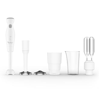 Mixeur DDG25110 Marie + 4 accessoires - Moulinex - Blanc gris