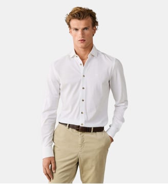 Chemise Coupe Ajustée En Jersey Chinée Hackett London