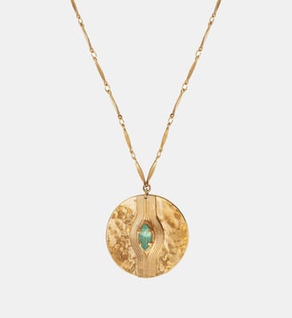 Collier mi - Soleil - Satellite - Bleu turquoise