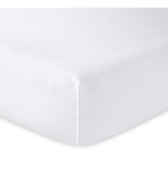 Drap housse  en jersey - Lacoste Home - Blanc