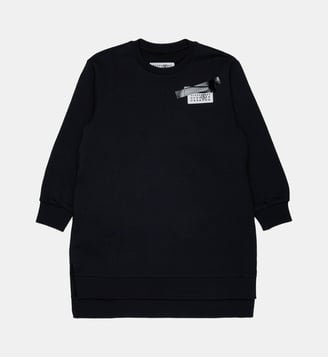 Robe en molleton avec logo - MM6 Maison Margiela - Noir