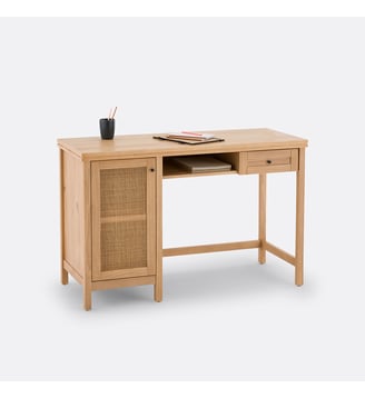 Bureau pin massif et cannage Gabin La Redoute Interieurs