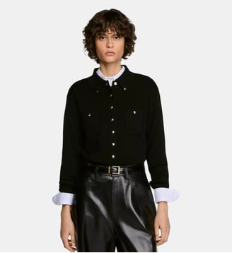 Cardigan à boutons métalliques - Sandro - Noir