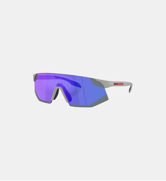 Lunettes de soleil Irrégulier PS C03SU - Prada Linea Rossa - Gris mat