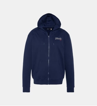 Sweatshirt à capuche zippé - Schott - Marine
