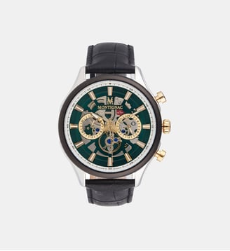 Montre Round Vert MOW607 - Montignac - Argenté