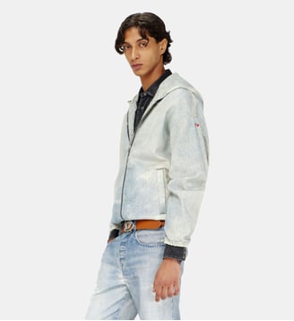 Hooded JoggJeans veste effet trompe-l’œil - Diesel - Bleu clair