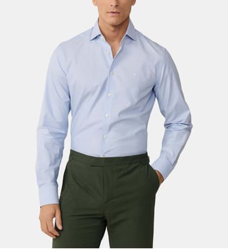 Chemise Coupe Ajustée Texturée - Hackett London - Bleu ciel