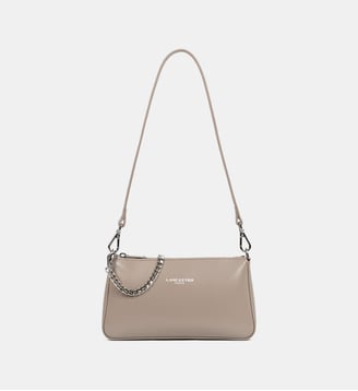 Sac pochette zippée S Suave Even - Lancaster - Beige foncé chiné