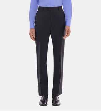 Pantalon de costume ajusté en toile - Fursac - Noir