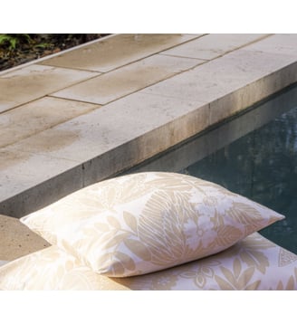 Coussin de plage Barbarde 100% coton - Le Jacquard Francais - Beige sable